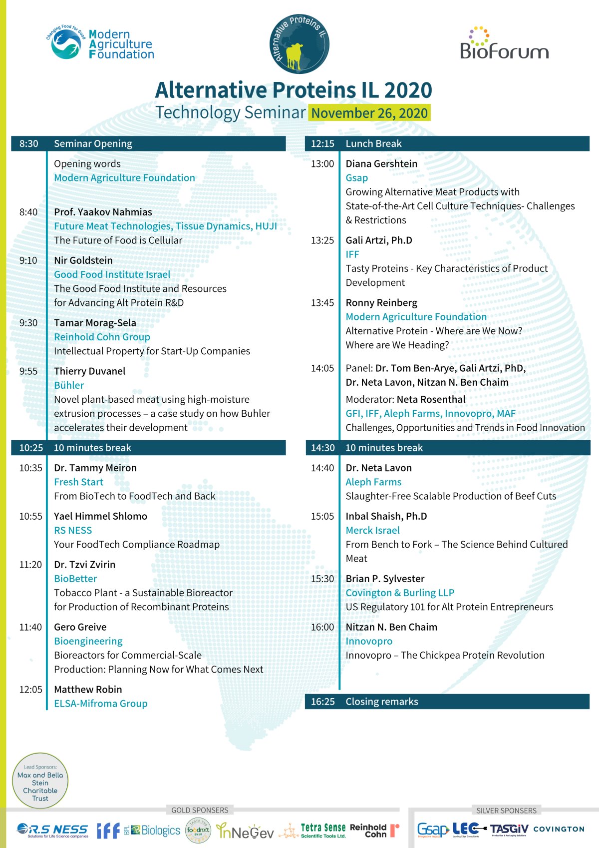 Alternative Proteins IL 2020 Technology seminar